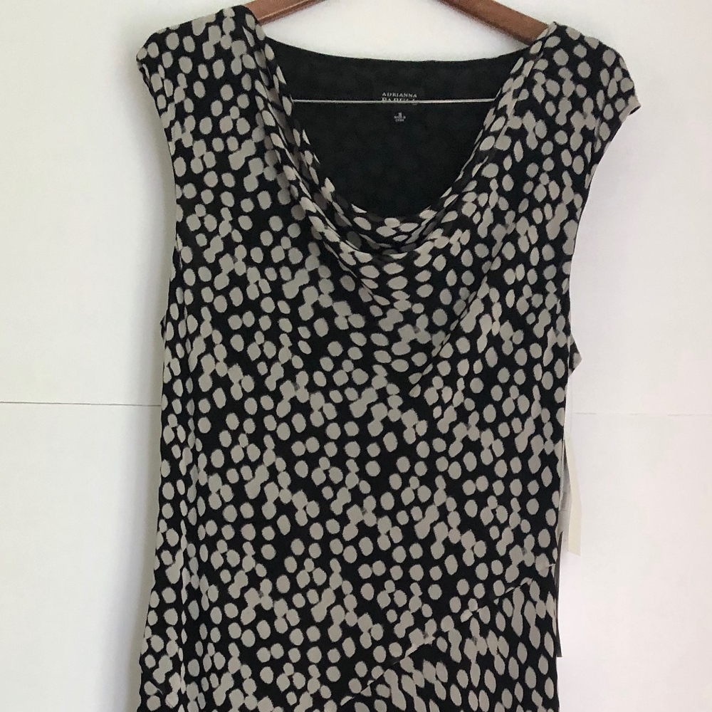 Adrianna Papell Printed Chiffon Asymmetrical Dress
